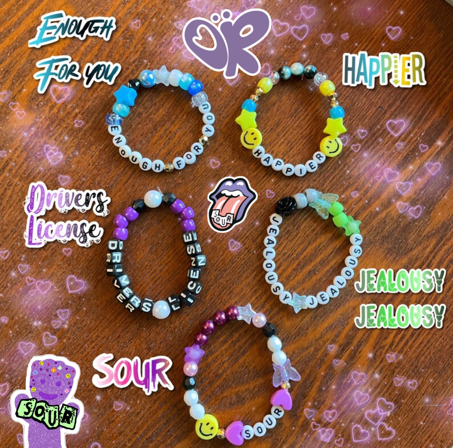 Sour Inspired Kandi Bracelets concert Trading Etsy