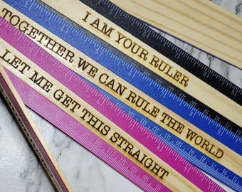 Custom Engraved Ruler | Personalized Ruler | Ruler for Kids | Back to School Gift | Custom Crafting Gift | Personalized Craft Supplies