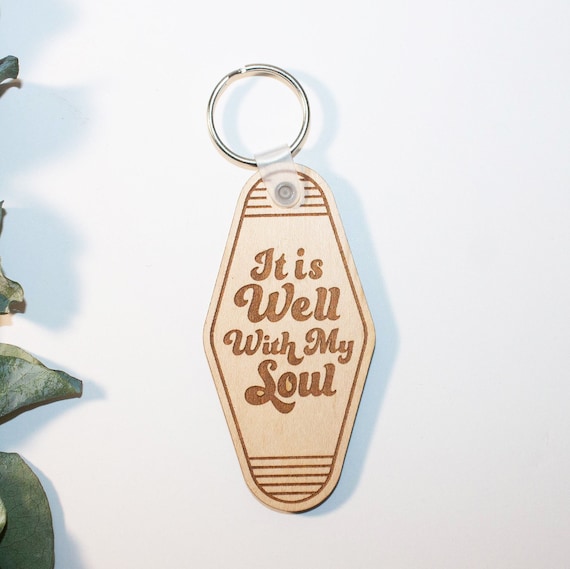 SoSunCrafters It Is Well Keychain, It Is Well with My Soul, Gifts for Her, Faith Keychain, Bible Verse Keychain, Faith Based Gifts, It Is Well Verse