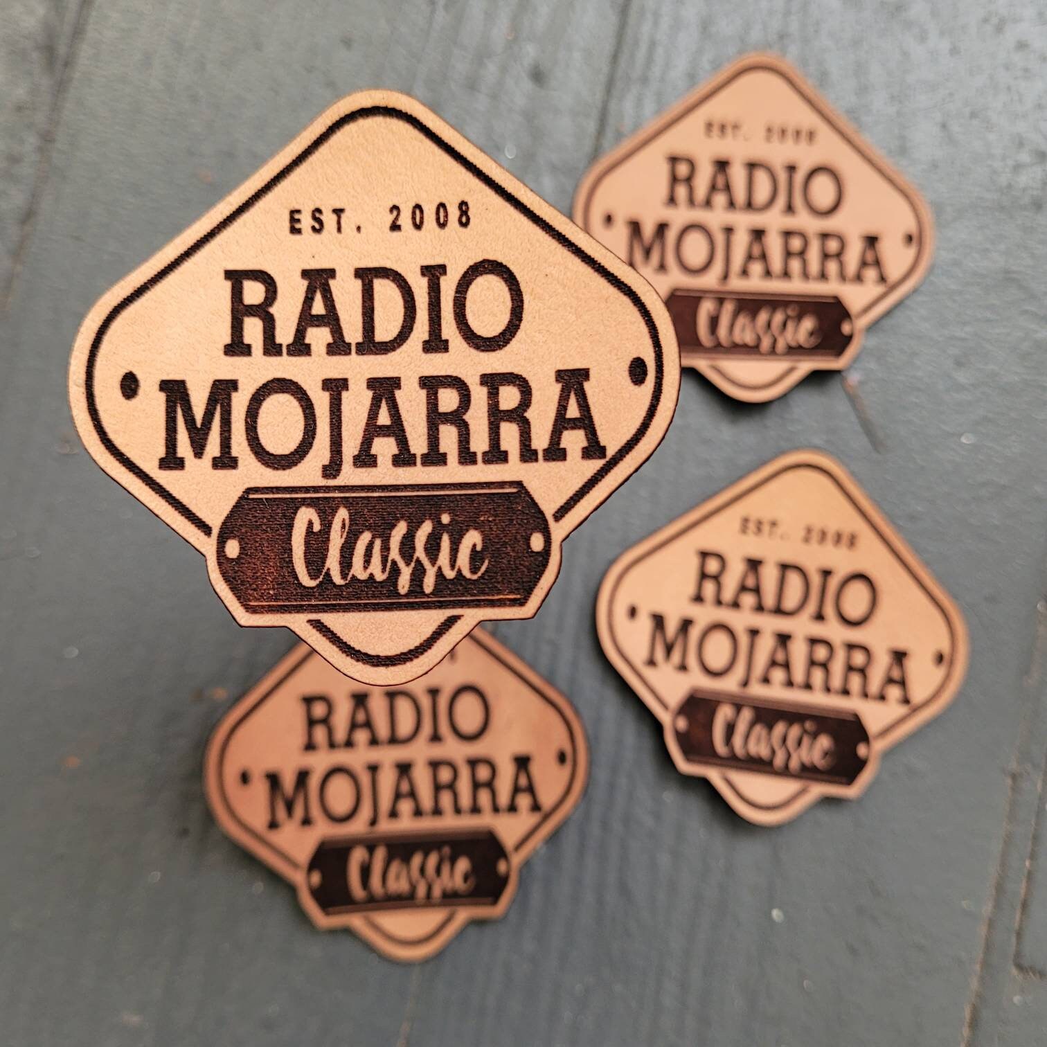 IRON ON Leather Patch Engraved Patch Leather Iron on Hat Patch Custom