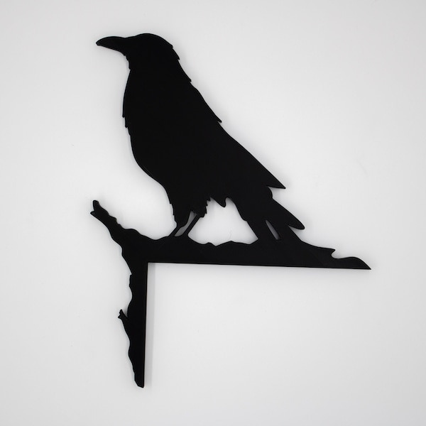 Decorazione per porta con corvo nero, decorazione per angolo porta, decorazione con corvo, arte con corvo nero, porta con corvo di Halloween, arte con corvo di Halloween