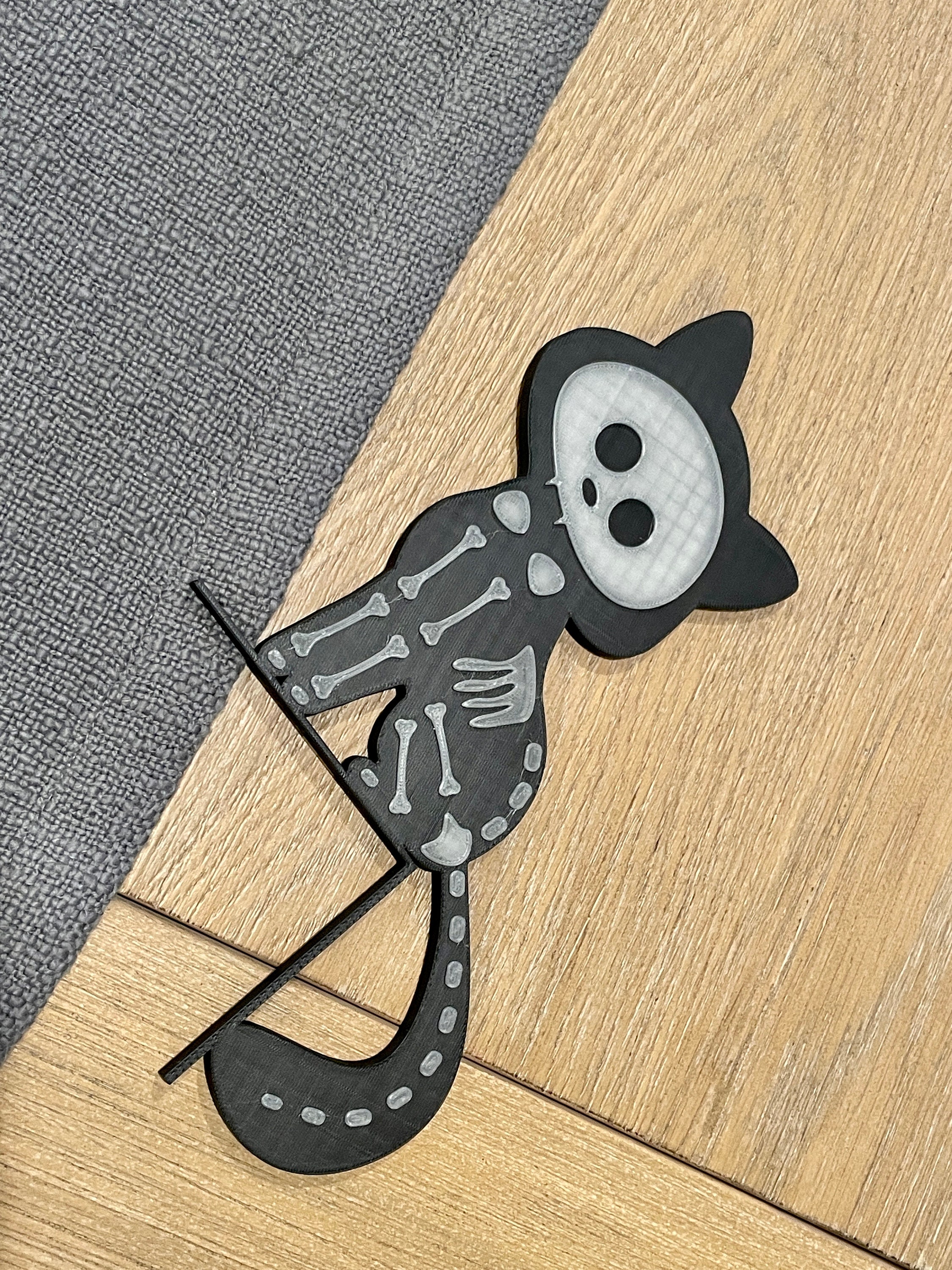 Cat Skeleton Halloween Decoration