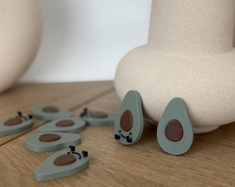 Lot de 4 aimants avocat, aimants avocat imprimés en 3D avec un visage et des pieds adorables, décoration de cuisine amusante, petits aimants pour réfrigérateur, aimant tendance mignon