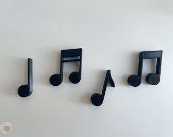 4 Pack Music Notes Magnets, Small Fridge Magnets, 3D Printed Magnets, Music Note Decor, Music Lover Gift, Fun Fridge Magnets
