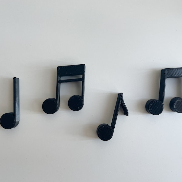 4 Pack Music Notes Magnets, Small Fridge Magnets, 3D Printed Magnets, Music Note Decor, Music Lover Gift, Fun Fridge Magnets