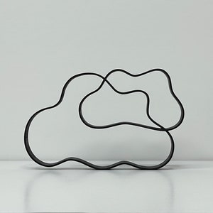 Minimalist Clouds Line Art Decor, Cloud Art Sculpture, Home Office Decor, 3D Printed Decor, Abstract Decor, Nursery Room Decor