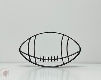 Minimalist Football Line Art Decor, Football Art Sculpture, Home Office Decor, 3D Printed Decor, Abstract Decor