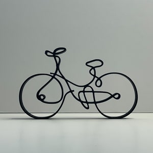 Bicycle Line Art Sculpture, Bike Art Decor, Home Office Biking Decor, 3D Printed Art, Abstract Decor, 3D Printed Gift, Shelf Decor