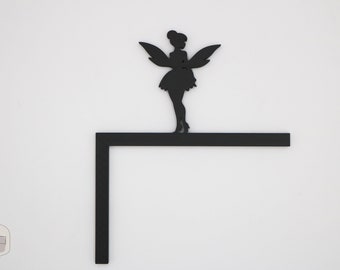 Haut de porte silhouette de fée, décoration de porte magique, art d'angle gardien de porte, décoration de porte joyeuses fêtes