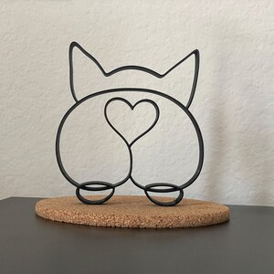 Corgi Butt Line Art Sculpture, Corgi Lover Art Decor, Cute Line Art Decor, 3D Printed Art, Abstract Decor, 3D Printed Gift, Shelf Decor image 4