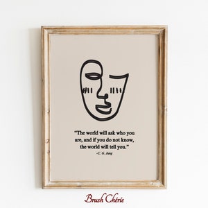 Carl Jung Quote Art Print: Minimalist Therapy Office Decor (Digital Download)