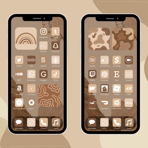400 Neutral Nude Themed Icons IOS 14/15 App Icons Aesthetic for iPhone