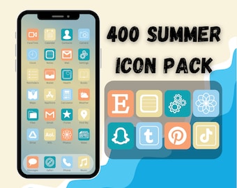 Summer App Icons – 400+ iOS Icons + Widgets (Digital Download)