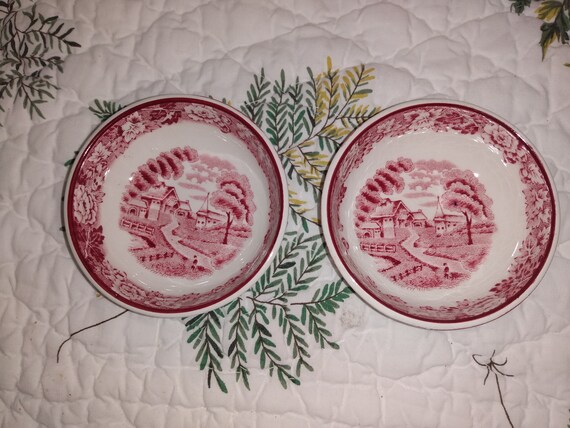2 Wood & Sons English Pottery Bowls, Stamped 