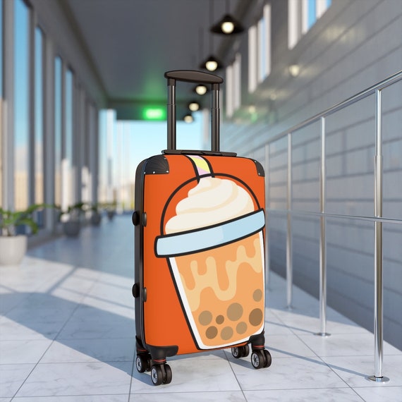 Bubble Tea Suitcase Boba Tea Carry on Cabin Suitcase Kawaii Etsy