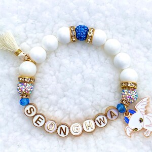 ATEEZ Seonghwa &quot;Light Fury&quot; Pulsera con cuentas de piedras preciosas genuinas