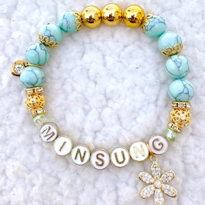 STRAY KIDS Minsung Turquoise Beaded Bracelet