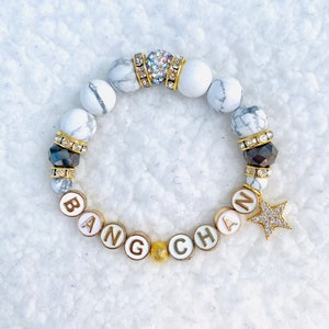 STRAY KIDS Bang Chan Genuine Howlite Beaded Bracelet