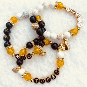 ATEEZ “Topaz” Gemstone Beaded Bracelet Stack