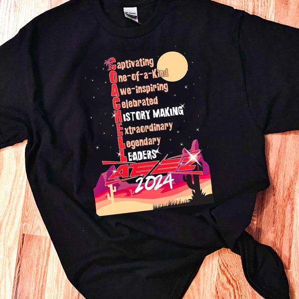 ATEEZ COACHELLA Commemorative Tee- Black *PREORDER