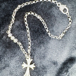 ATEEZ Wooyoung CH Inspired Stainless Steel Initial Rolo Link Pendant Necklace