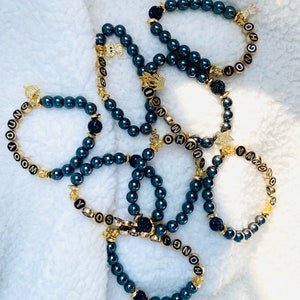 ATEEZ Genuine Hematite Beaded Bracelet-Individual Members