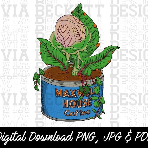 Audrey 2, Little shop of horrors, hand drawn illustration, digital download, musical, horror, sci fi fandom