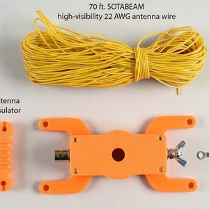 EFHW no-tune antenna, 40m, 20m, 15m, 10m with 70ft Ant Wire,  20 Watts SSB