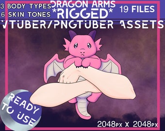 RIGGED PINK Vtuber asset, vtuber plushie, Vtuber, Vtuber arms, Vtuber stuffed animal asset, Vtuber accessory, cute vtuber asset accessory