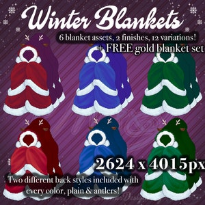 Vtuber Asset, Vtuber Blanket, Pngtuber Asset, Pngtuber Blanket, christmas vtuber asset accessory, vtuber blankie blanky, vtuber model asset