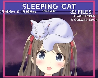 Vtuber Pet, Vtuber asset, Vtuber Accessory, Vtuber Cat, Vtuber cute, Vtuber kitten, vtuber animal, Vtuber RIGGED asset