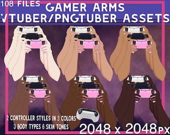 Vtuber Gaming Controller, Vtuber hands, Vtuber arms, Vtuber gaming asset, Vtuber asset, Vtuber accessory, cute vtuber asset accessory