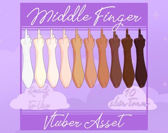 Flip off hand, Vtuber flick off hands, Vtuber arms, Vtuber middle finger asset, Vtuber asset, Vtuber accessory, funny vtuber asset accessory