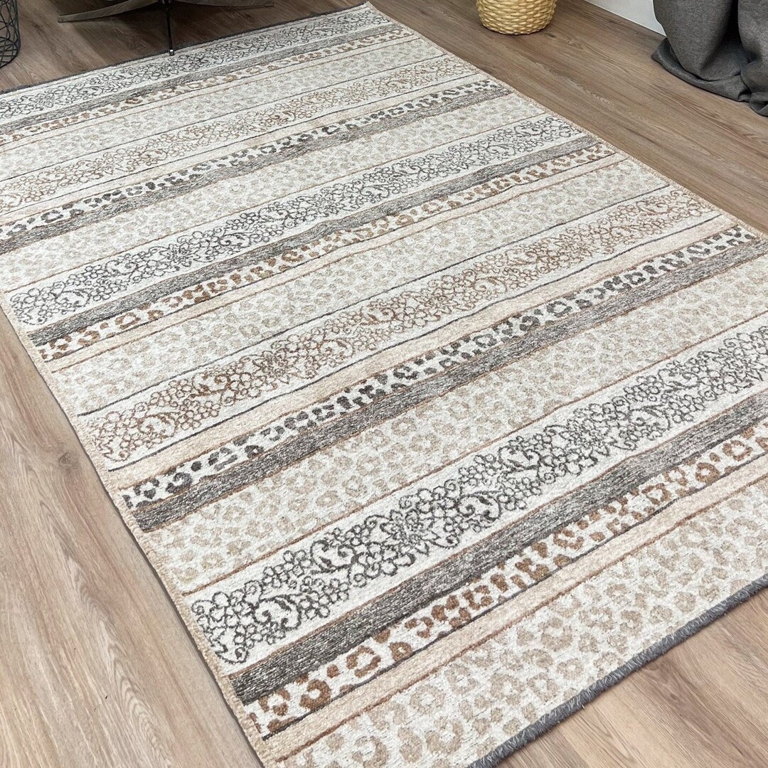 Patterns Beige Rug Large Size Beige Gray Rug, Leopard Cheetah Pattern Large Area Rugs for Living Room ...