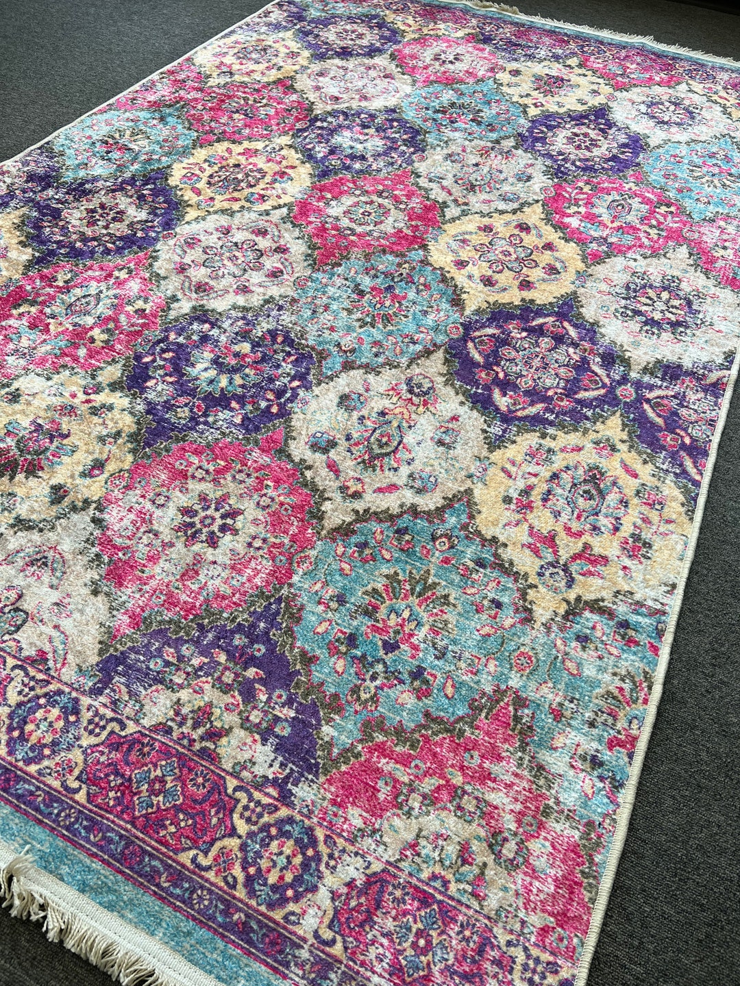 Ultrathin Rugs, Pink Purple Rug, Nonslip Rugs, Washable Rugs, 3x5 Runner Rugs, 4x6 Area Rugs