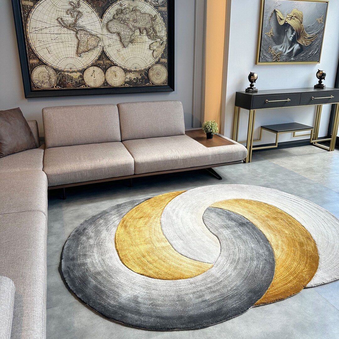 Rich Rug Alfa Rich Circle Bespoke Tufted Area Rugs for Living Room Bedroom ...