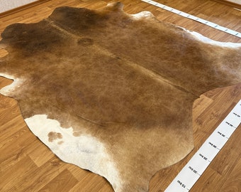 Genuine Large Light Brown Cream Brazilian Cowhide Rug Natural Hair Real Tricolor Black Beige White Area Rugs