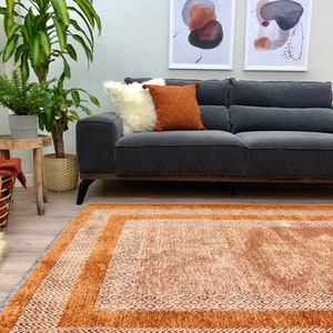 Rugs for Living Room, Rugs for Bedroom, Kitchen Rug, Modern Rug, Area Rug, Boho Decor Rug, Aesthetic Rug, Burnt Orange Rug, Turkish Rug image 2