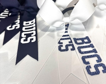 Collegiate Style w/ Personalization- Cheer Bow