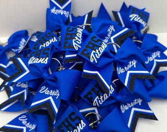 Letter / Mascot -Cheer Bow Keychain