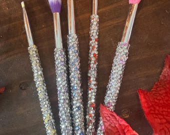 bling makeup brushes/rhinestone eyeshadow brushes/sparkly