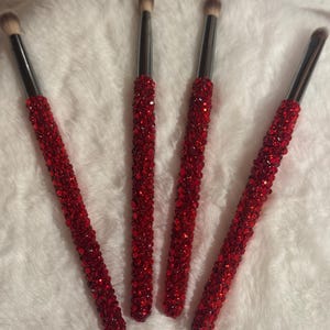 Crystal rhinestone makeup brushes set of 4