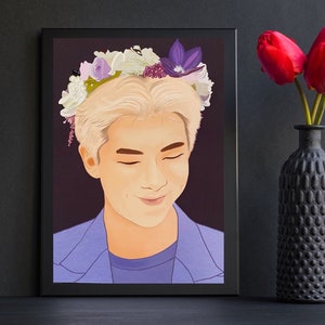 Namjoon BTS Portrait Art Prints, Fan Art, Bangtan, Jimin, Jungkook, Namjoon, Jin, Jhope, Agust D, Suga, Yoongi, RM, Hoseok, v, Taehyung