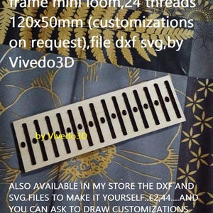 Wooden THREAD DIVIDER COMB for Speedweve or frame mini loom,24 threads, 120mm or 160mm (customizations), file dxf svg, by Vivedo3D