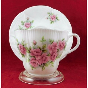 Royal Albert Pink Roses Teacup & Saucer