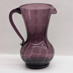 Amethyst Hand-Blown Glass Pitcher Creamer Elegant Vintage