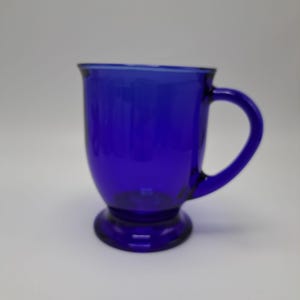 Cobalt Blue Glass Coffee Mug - Etsy