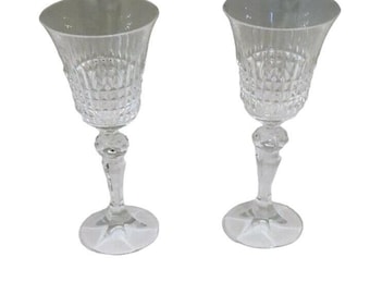2x  Stratford Bohemia Crystal Crystalex 6” Cordial Goblet Glass