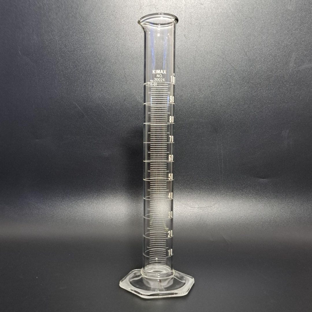 Kimble Lab Glassware Kimble Kimax 100ml Lab Glass Graduated Cylinder No 20024 USA - Etsy