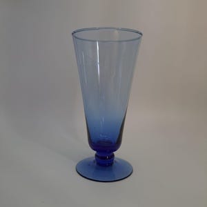 Blue Iced Tea Glass With Flared Rim & Sturdy Base Mexico